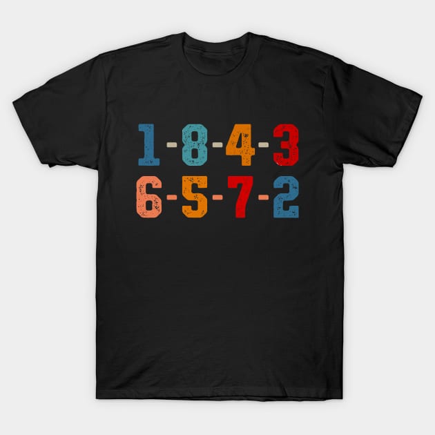 1-8-4-3-6-5-7-2 T-Shirt by danterjad